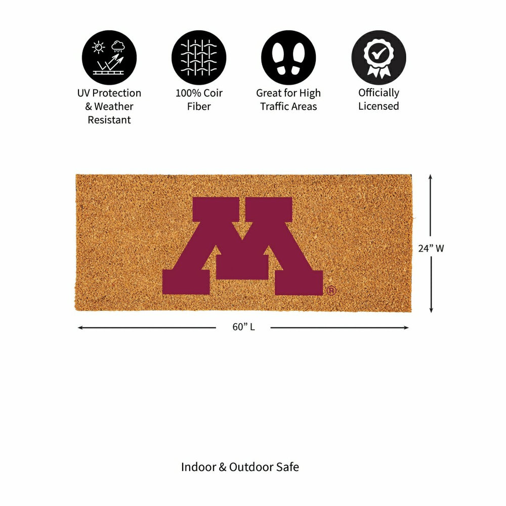 University of Minnesota Extra Large Full Color Coir Mat, 60"x24" - Collegiate