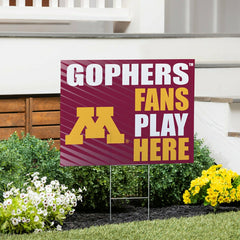 University of Minnesota Coroplast Yard Sign "Fans Play Here" - Collegiate Home