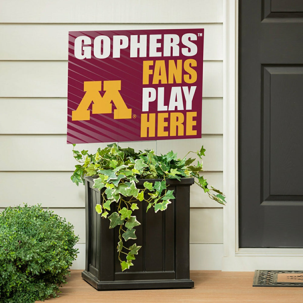 University of Minnesota Coroplast Yard Sign "Fans Play Here" - Collegiate Home