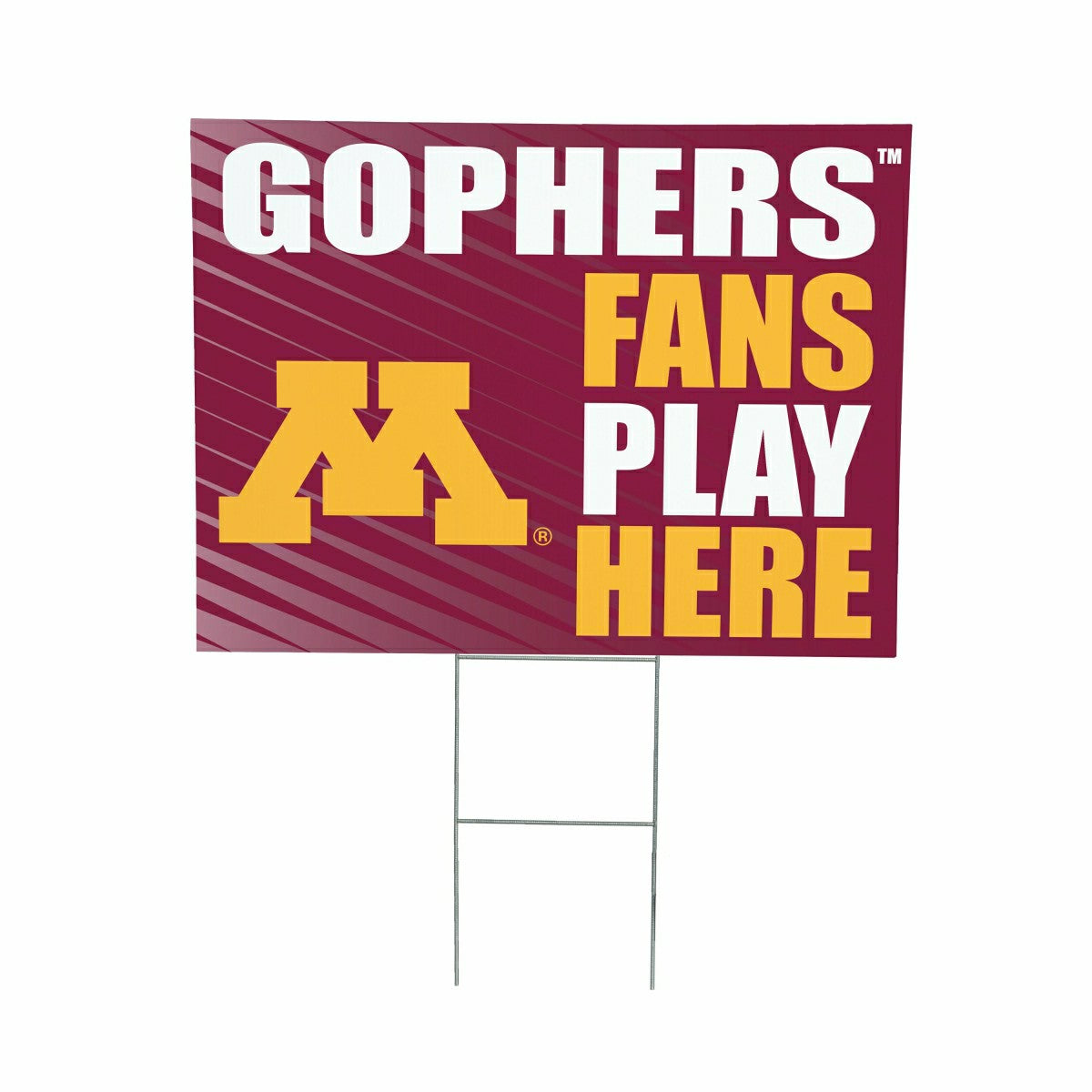 University of Minnesota Coroplast Yard Sign "Fans Play Here" - Collegiate Home