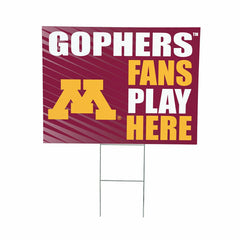University of Minnesota Coroplast Yard Sign "Fans Play Here" - Collegiate Home