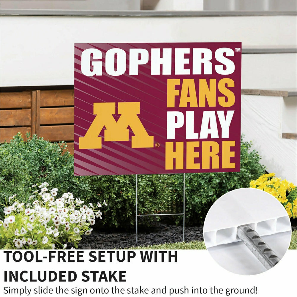 University of Minnesota Coroplast Yard Sign "Fans Play Here" - Collegiate Home