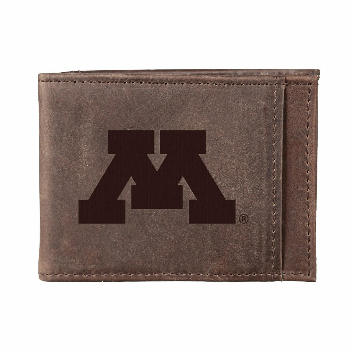 Front Pocket Wallet w/ RFID Blocking, University of Minnesota, Brown - Collegiate Home