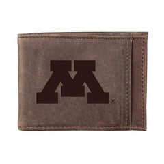 Front Pocket Wallet w/ RFID Blocking, University of Minnesota, Brown - Collegiate Home