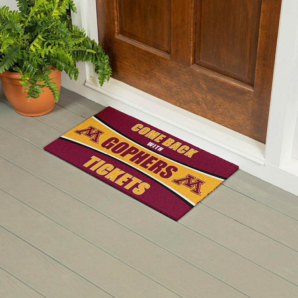 28" x 16" PVC Trapper Mat, Come Back with Tickets, University of Minne - Collegiate