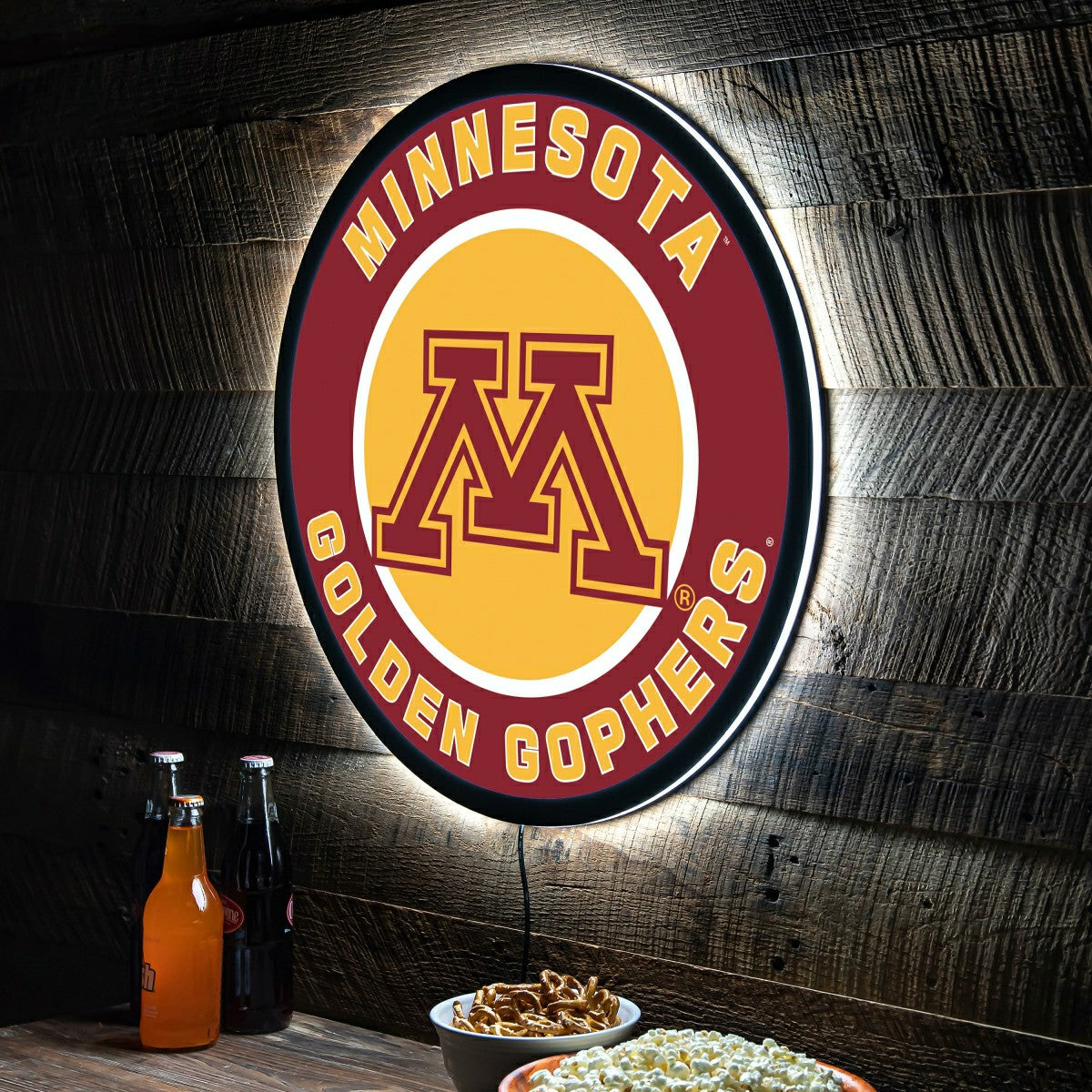 LED Wall Decor, Round, University of Minnesota - Collegiate Home