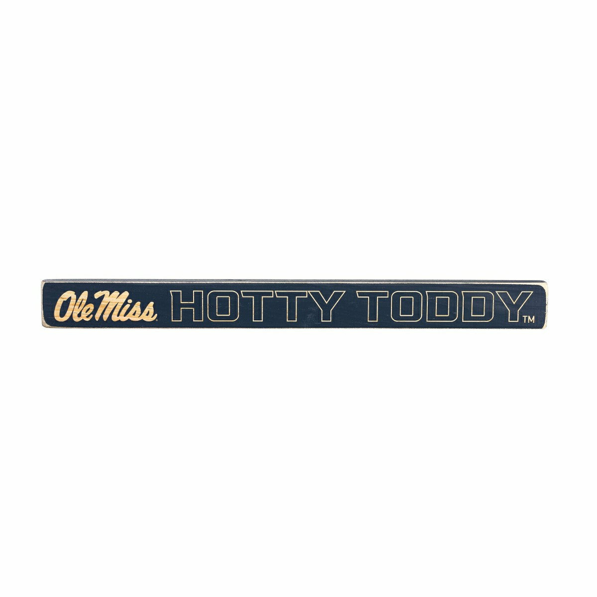 University of Mississippi Engraved Wood Sign, 1.5" x 18" - Collegiate Home