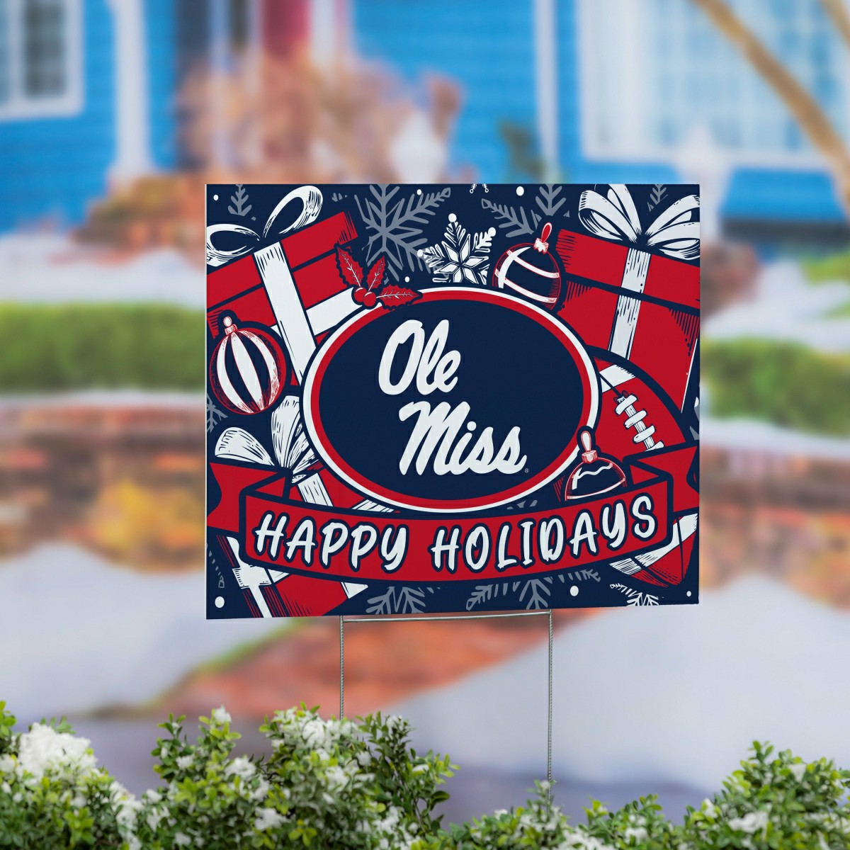 University of Mississippi Yard Sign, Holiday - Collegiate Home