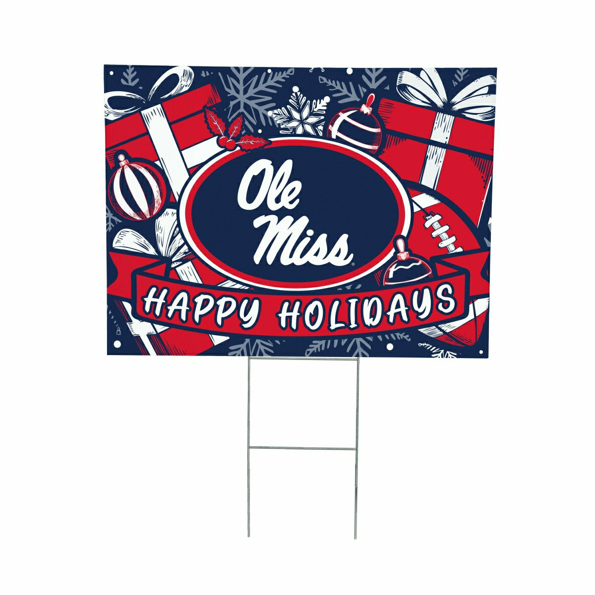 University of Mississippi Yard Sign, Holiday - Collegiate Home
