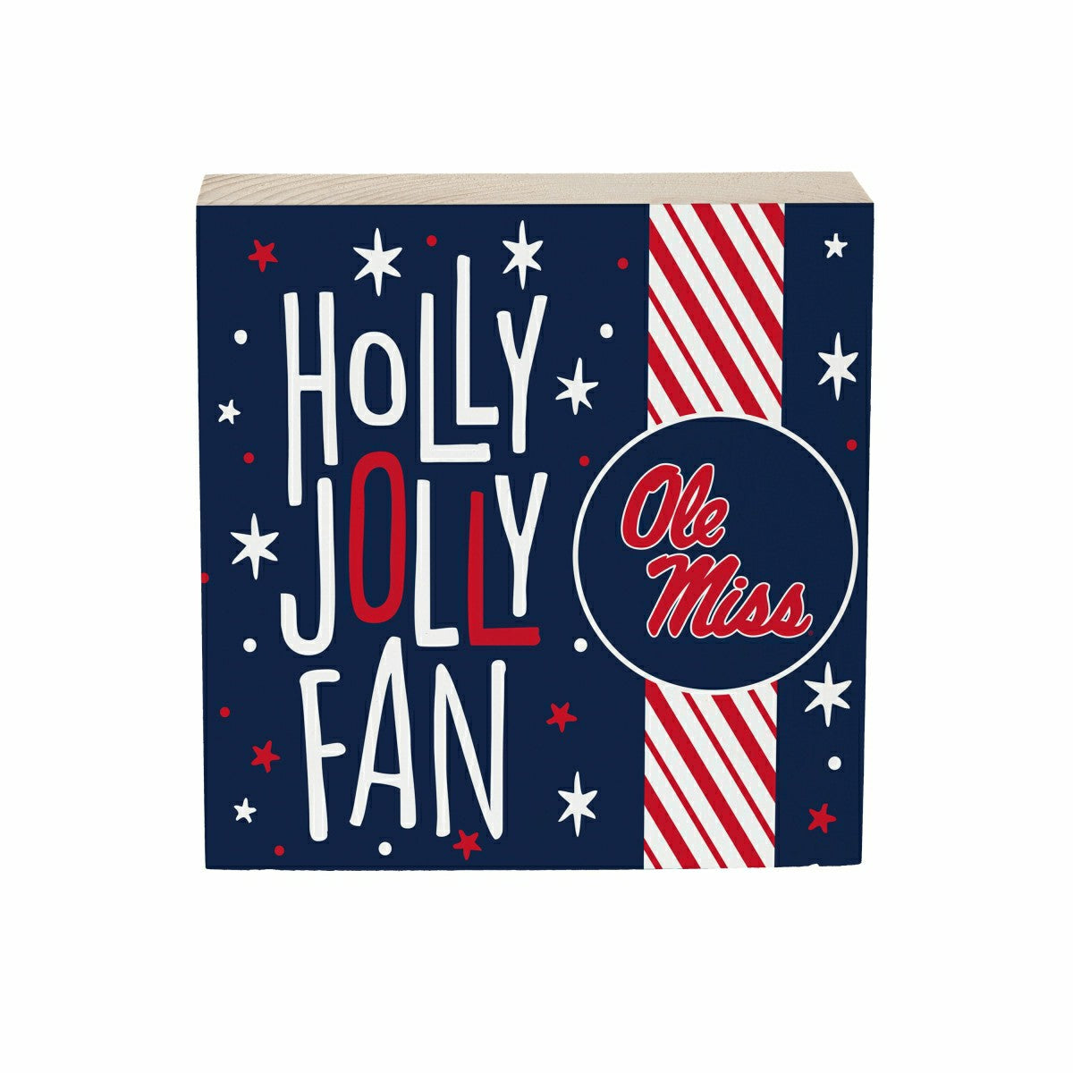 University of Mississippi Block, Holiday, 6x6 - Collegiate Home