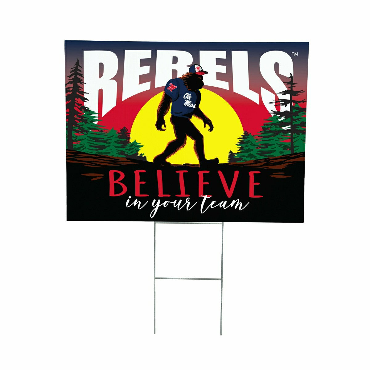 University of Mississippi Yard Sign, Bigfoot - Collegiate Home