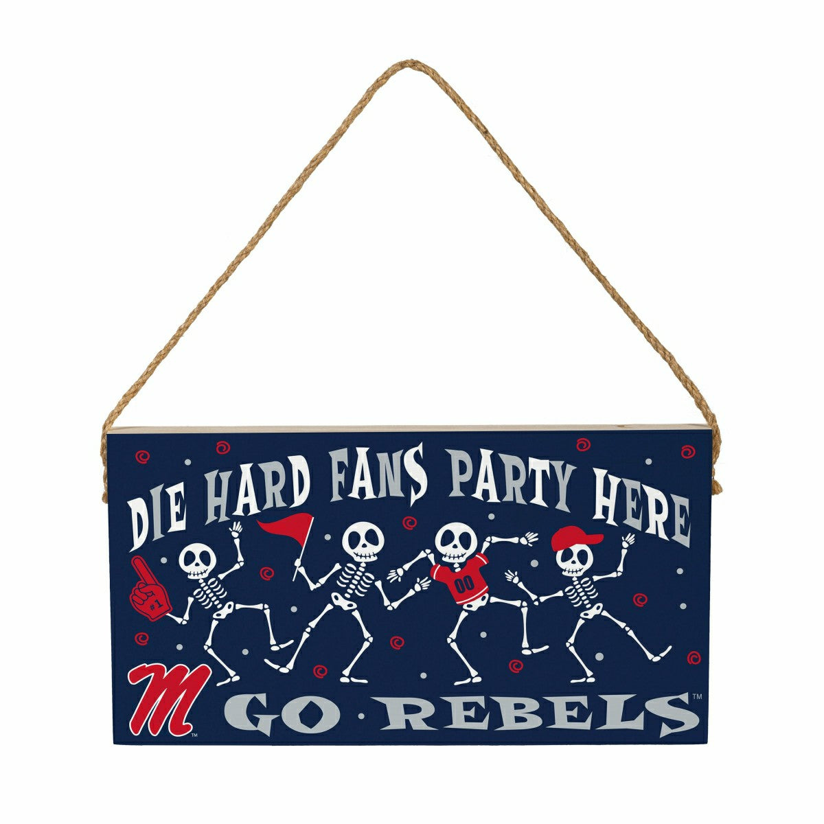 University of Mississippi Halloween Wood Wall Sign, 6x11 - Collegiate Home