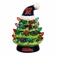 4" Mini LED Tabletop Christmas Tree, Set of 2, University of Mississip - Collegiate Home