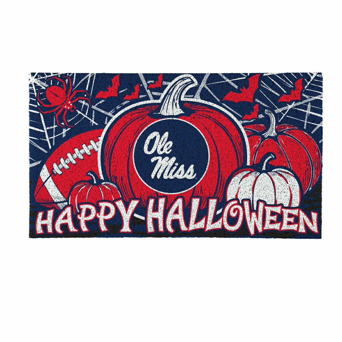 University of Mississippi Halloween PVC Mat, 28"x16" - Collegiate