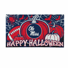 University of Mississippi Halloween PVC Mat, 28"x16" - Collegiate