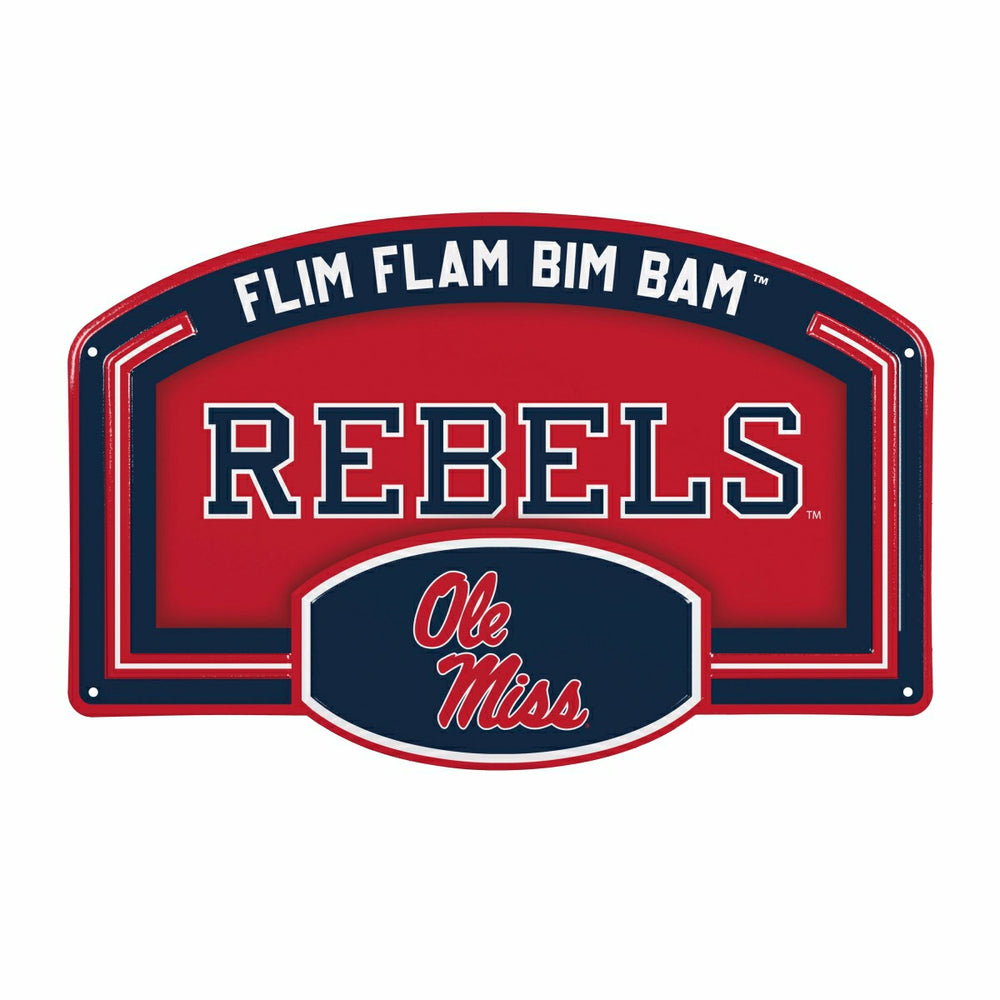 University of Mississippi USA Embossed Steel Wall Sign, 11" x 17" - Collegiate Home