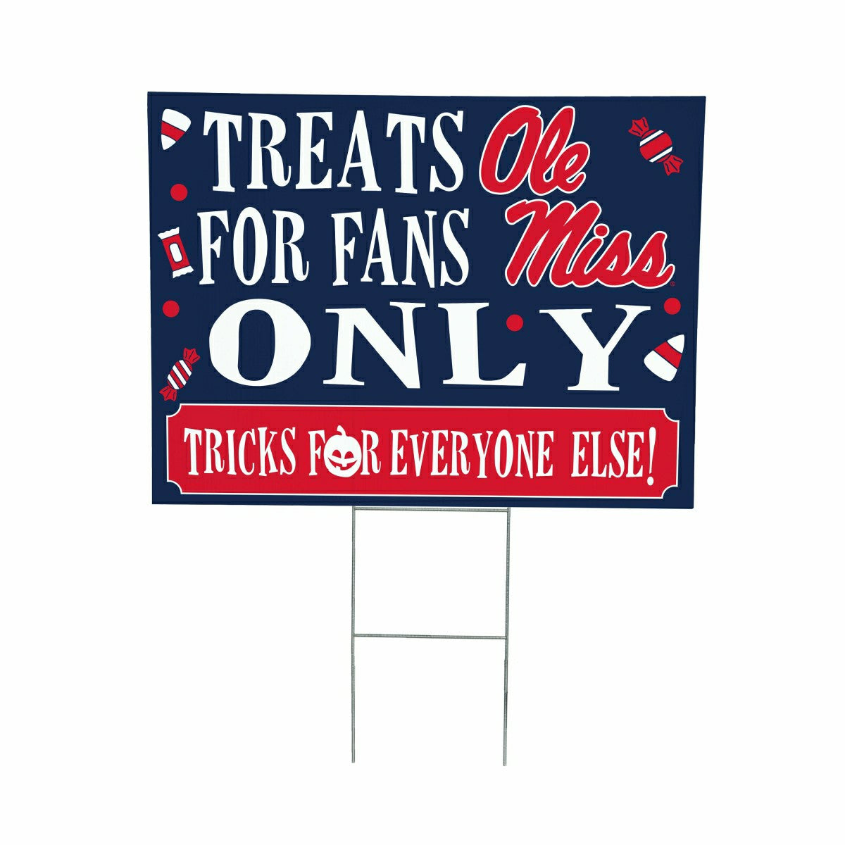 University of Mississippi Yard Sign, Halloween Treats for Fans - Collegiate Home