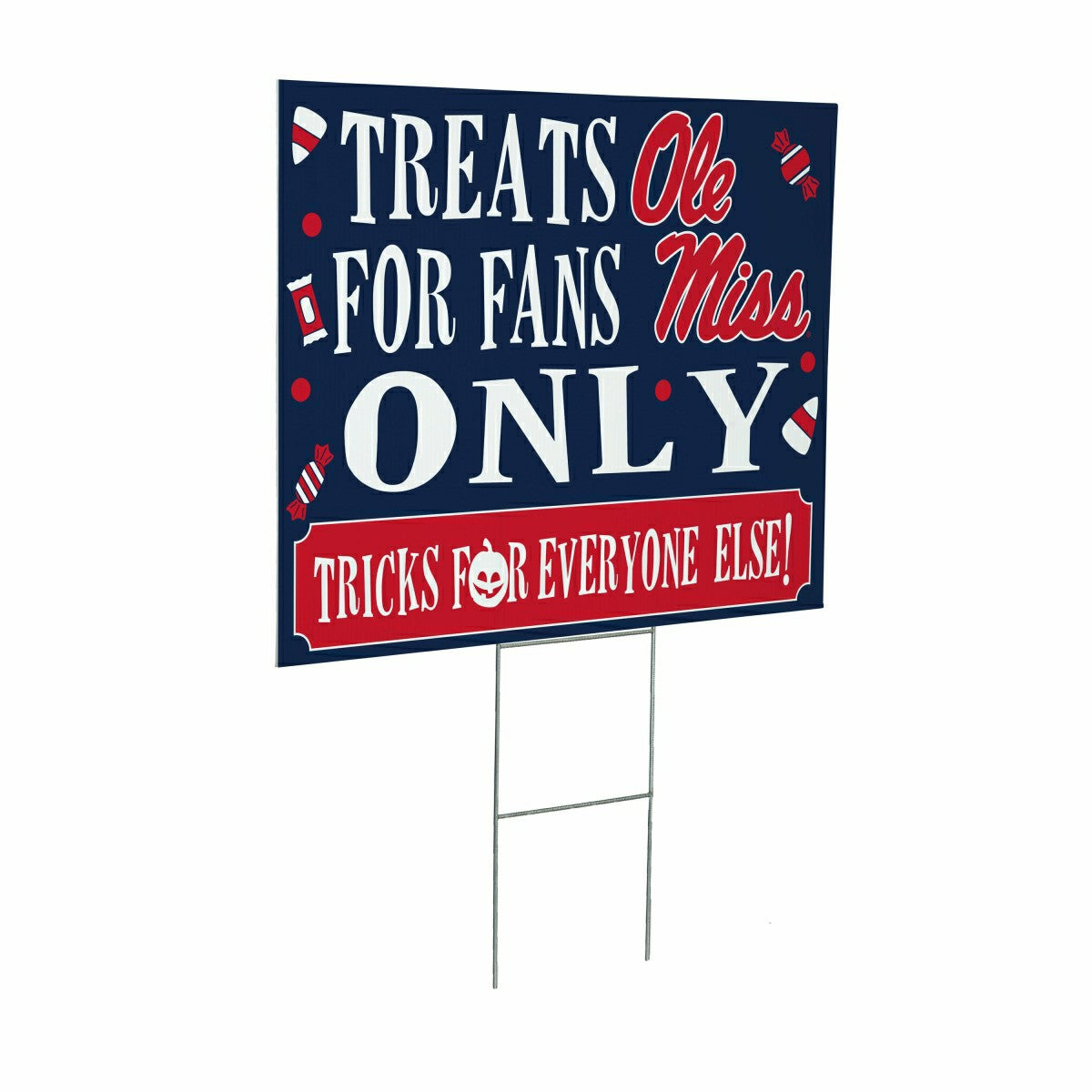 University of Mississippi Yard Sign, Halloween Treats for Fans - Collegiate Home