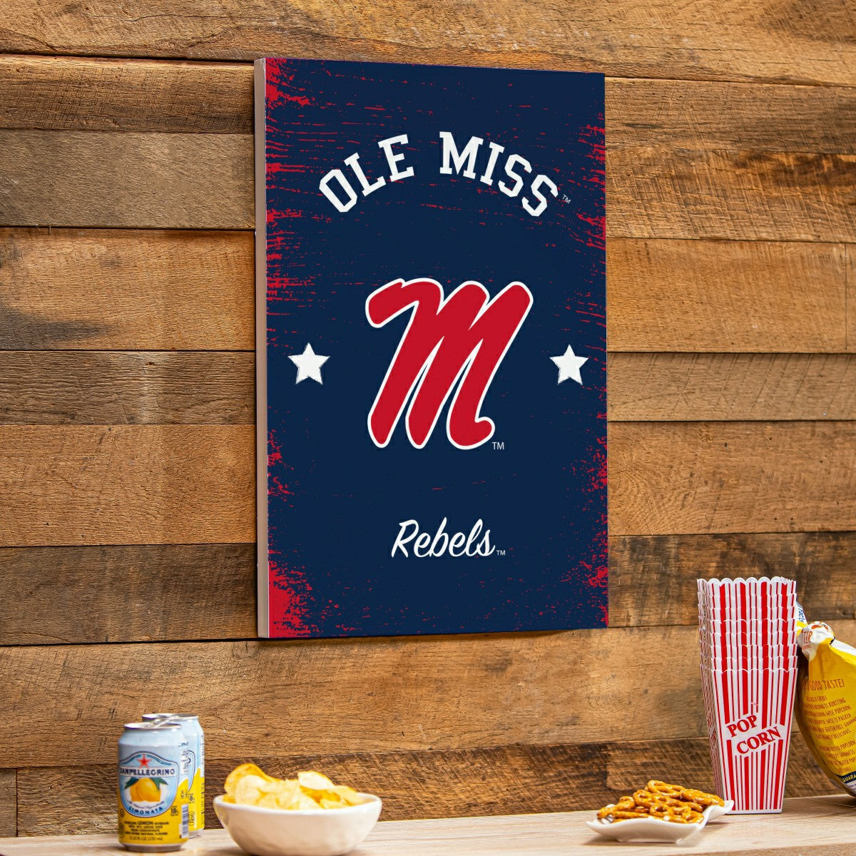 University of Mississippi Wood Wall Sign, 16x24 - Collegiate Home