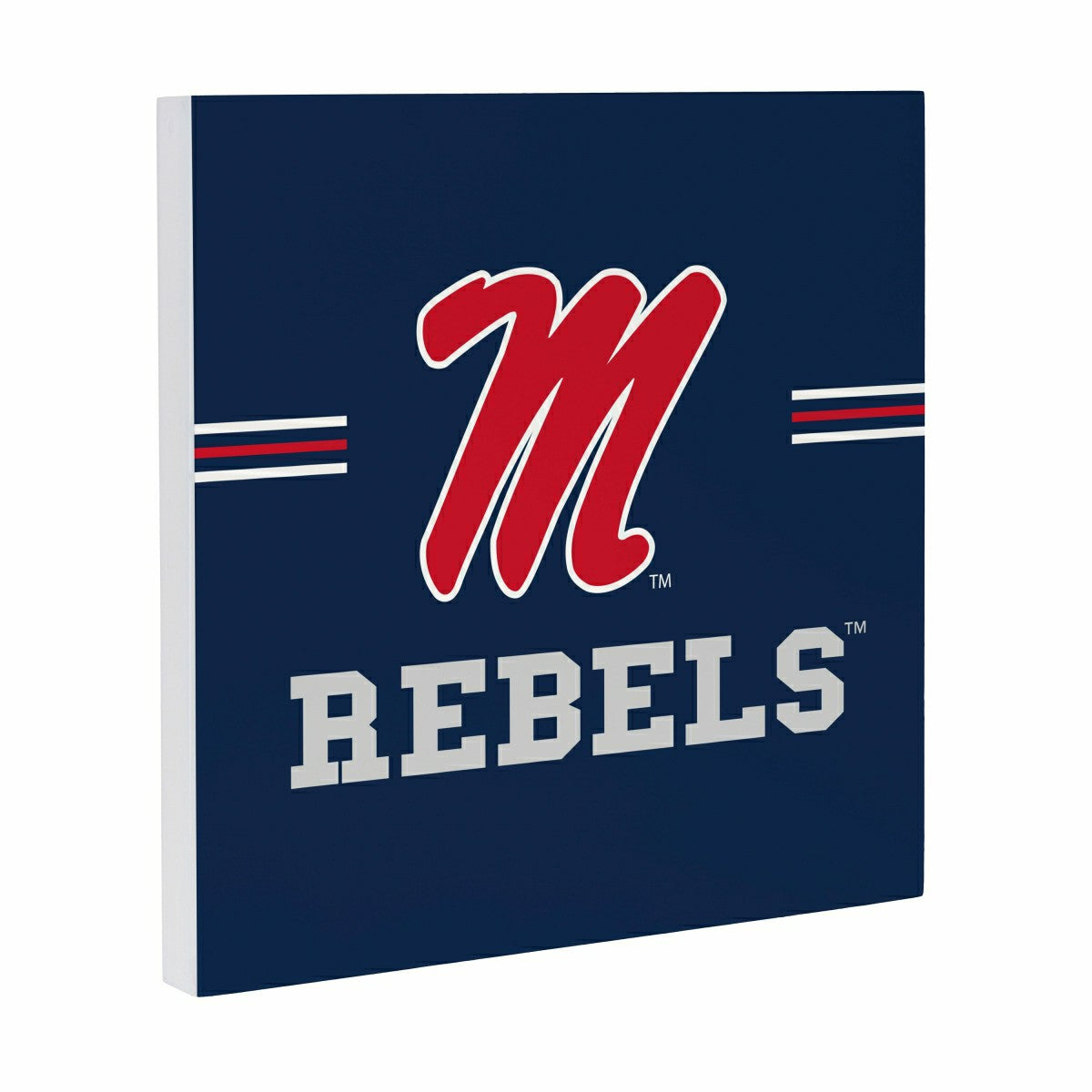 University of Mississippi Wood Wall Sign, 12x12 - Collegiate Home