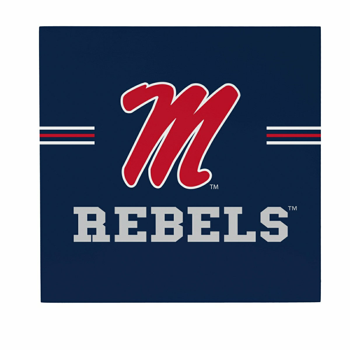 University of Mississippi Wood Wall Sign, 12x12 - Collegiate Home