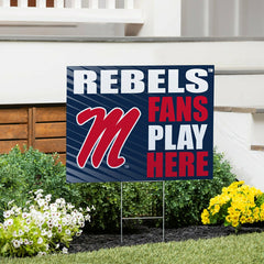 University of Mississippi Coroplast Yard Sign "Fans Play Here" - Collegiate Home