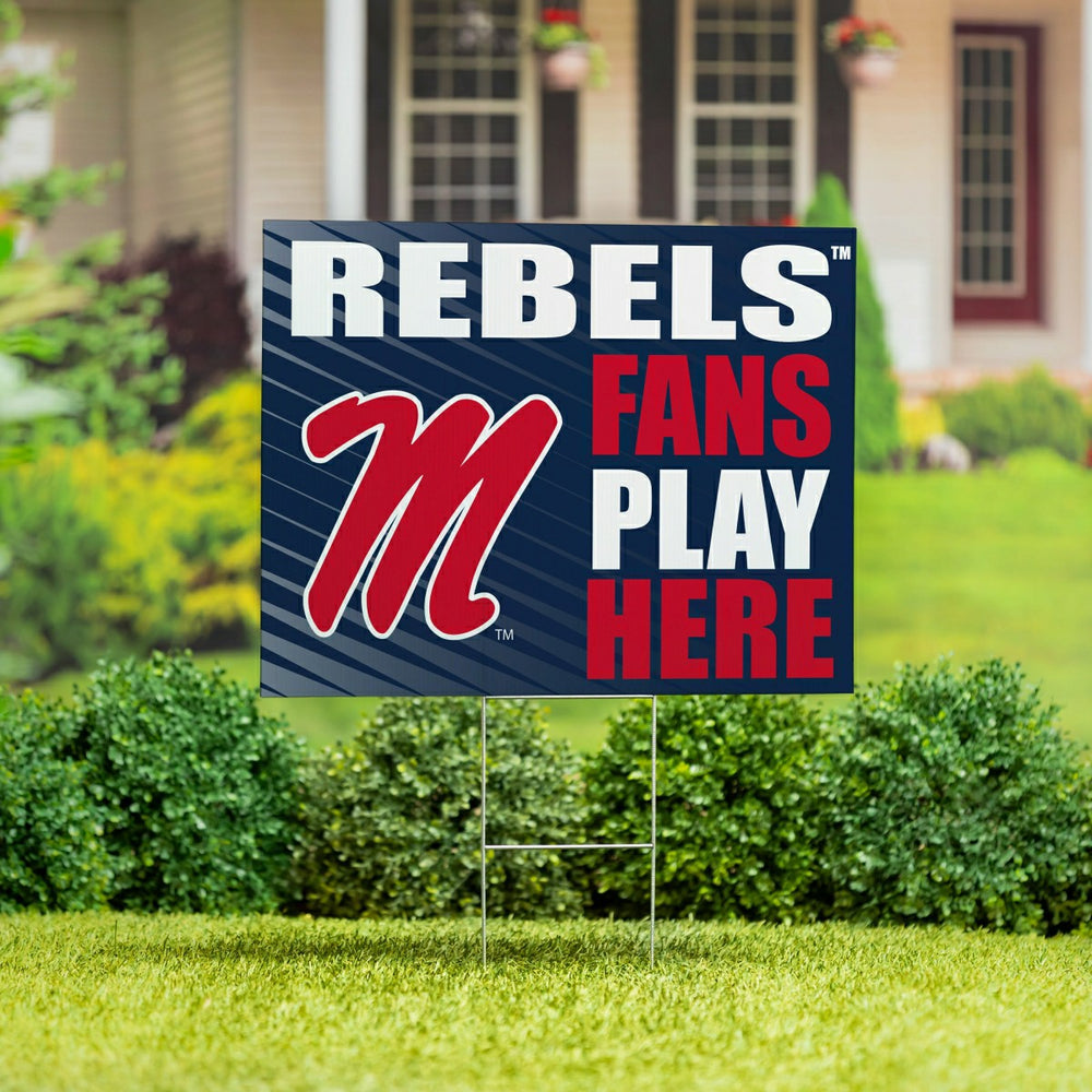 University of Mississippi Coroplast Yard Sign "Fans Play Here" - Collegiate Home