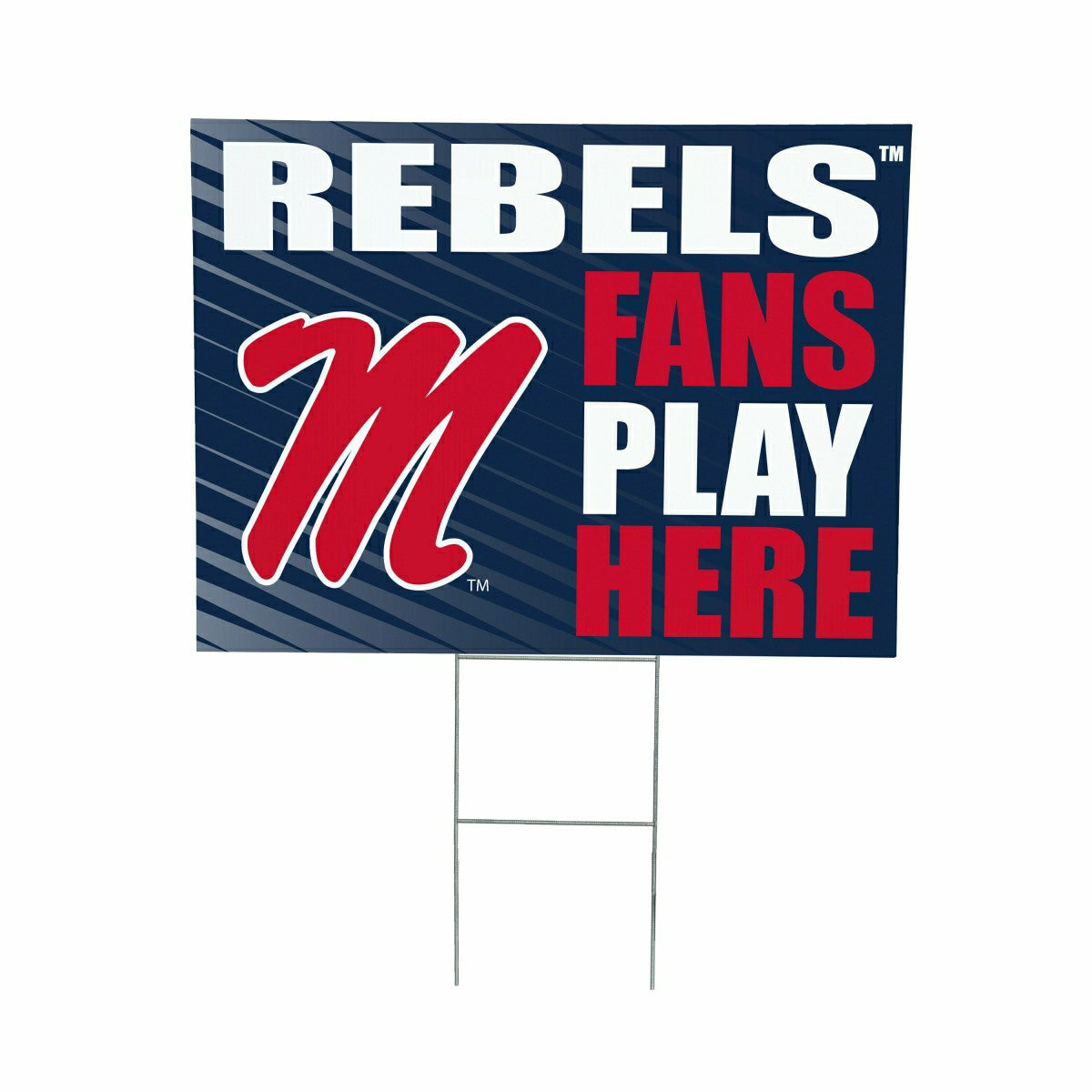 University of Mississippi Coroplast Yard Sign "Fans Play Here" - Collegiate Home