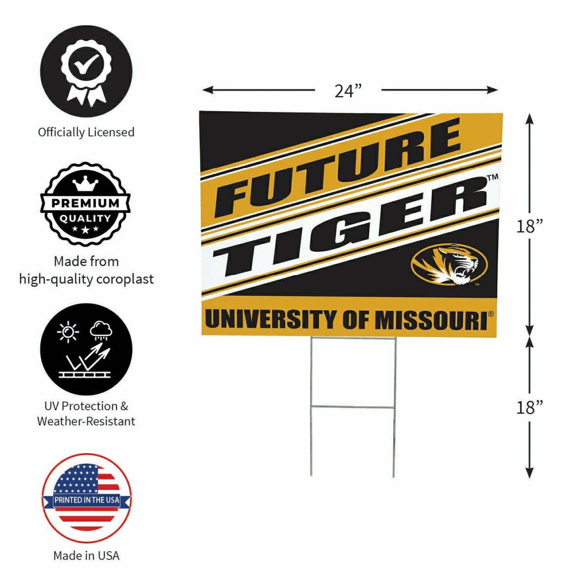 University of Missouri Coroplast Yard Sign, Future Student - Collegiate Home