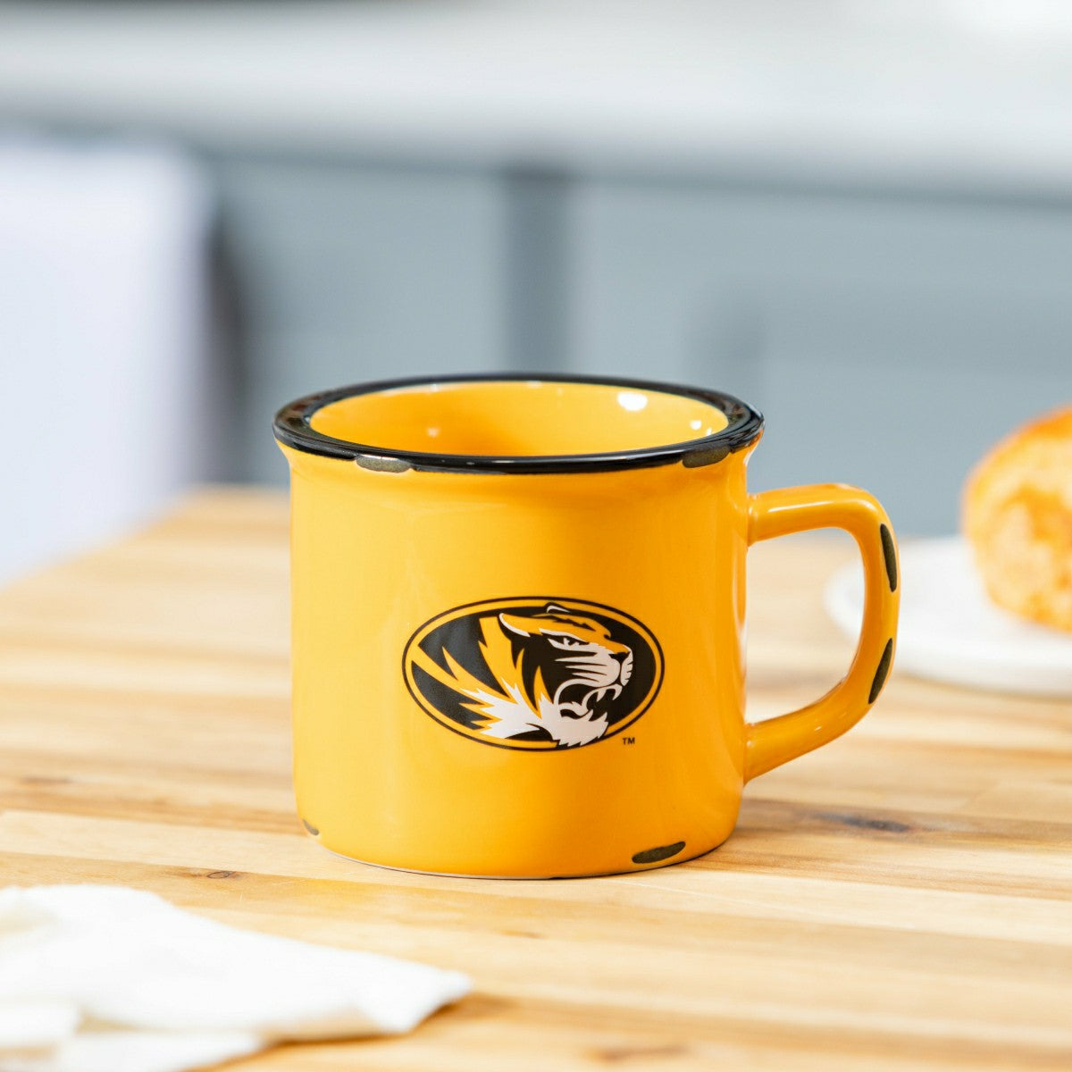 University of Missouri Ceramic Camp Cup with Enamel Finish, 14oz - Collegiate Home