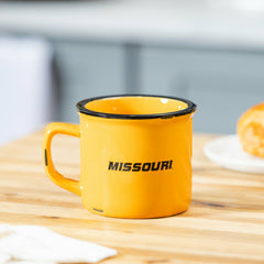 University of Missouri Ceramic Camp Cup with Enamel Finish, 14oz - Collegiate Home