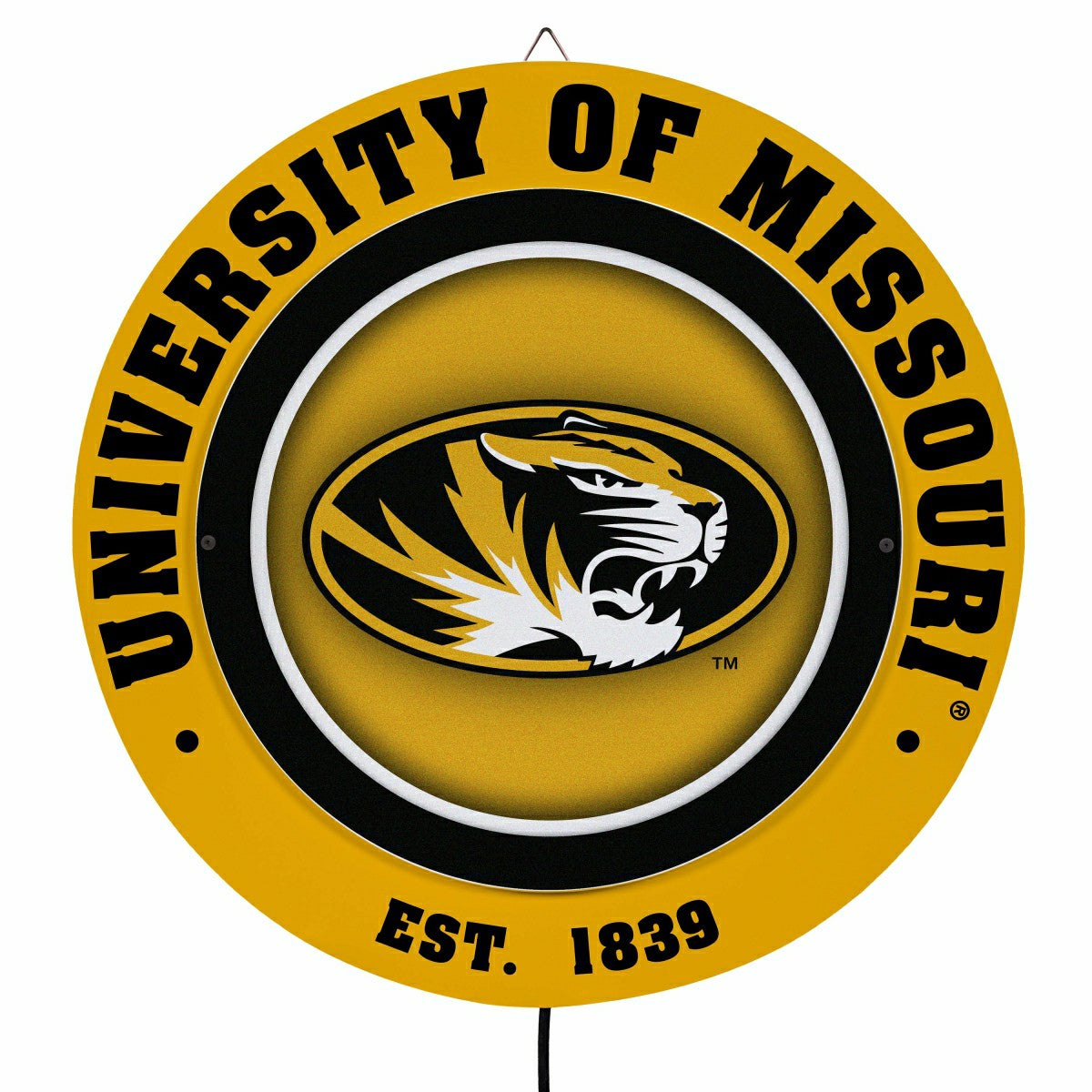 University of Missouri, Metal Lite, Round - Collegiate