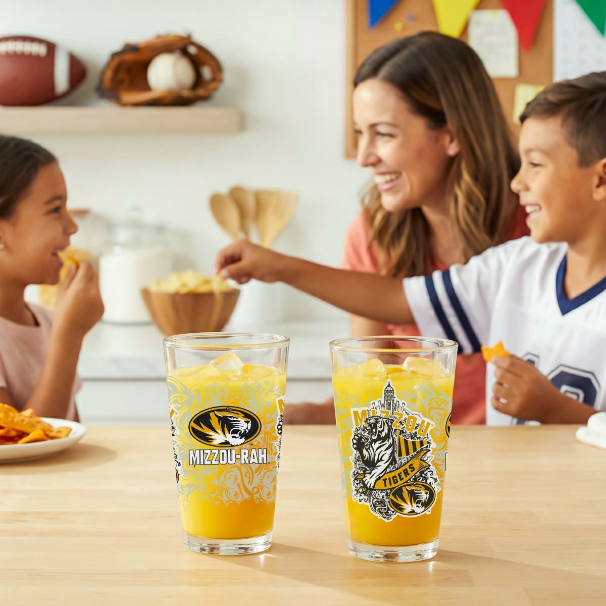 University of Missouri 16oz Glass pint, Set of 2 - Collegiate Home