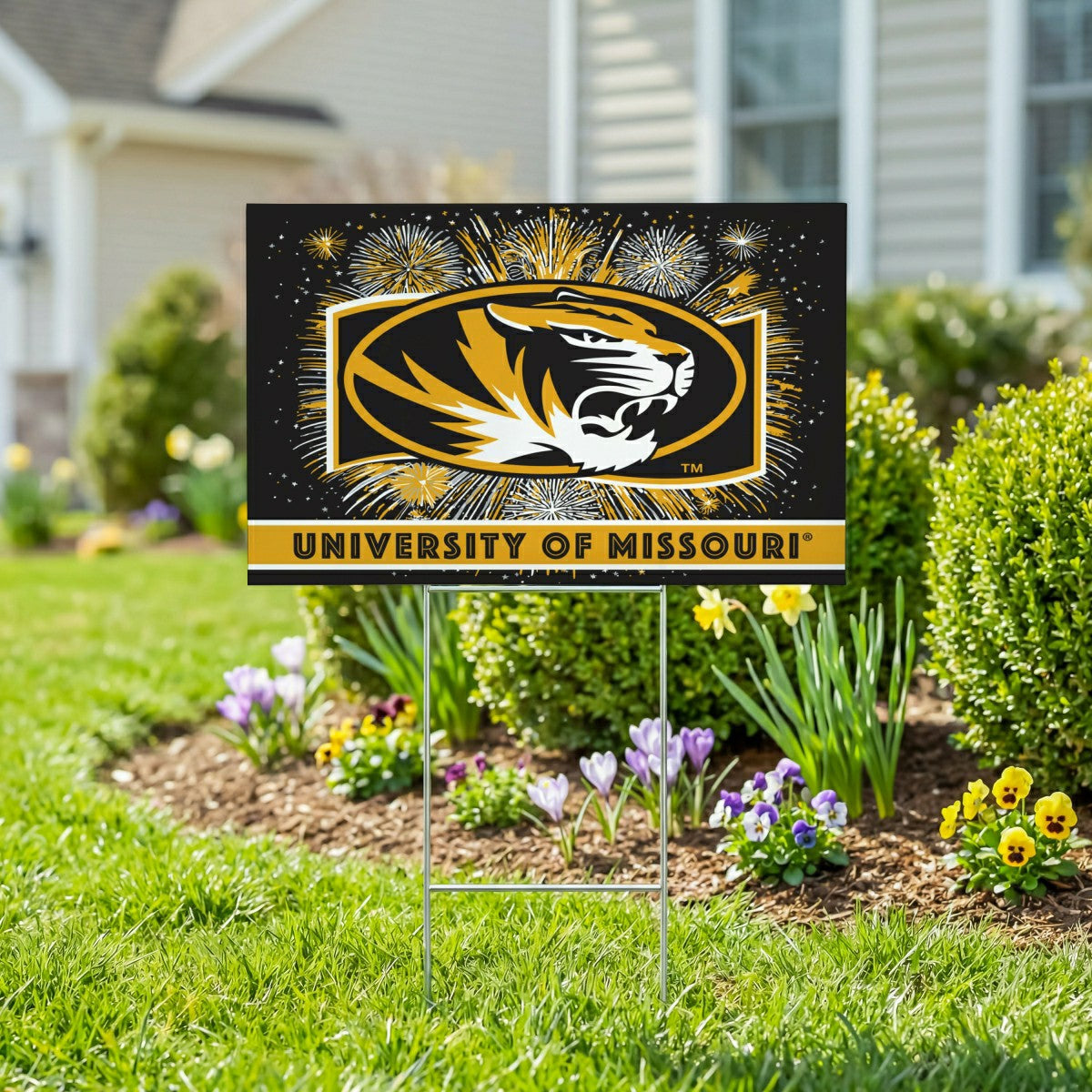 University of Missouri Yard Sign, Patriotic - Collegiate Home