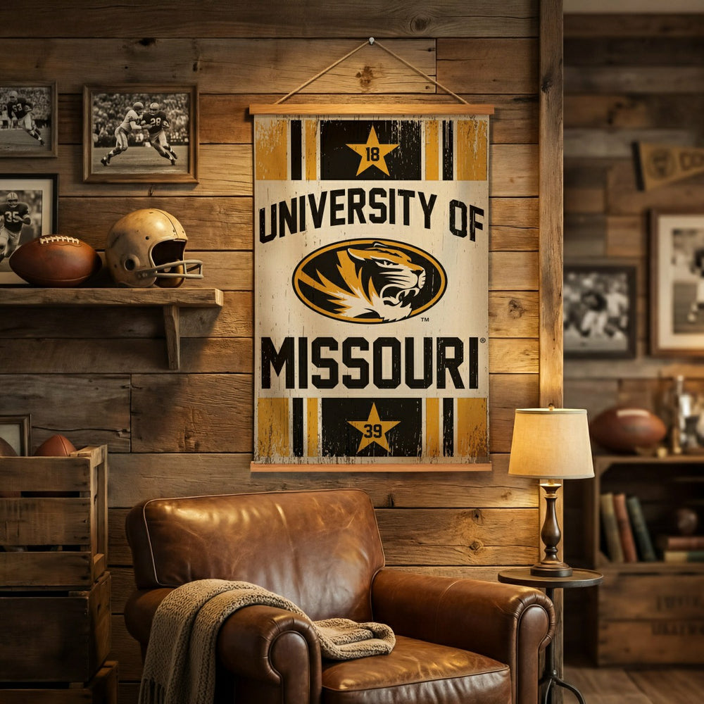 University of Missouri, Canvas Wall Tapestry, Medium, 36x24 - Collegiate Home
