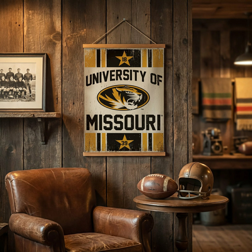 University of Missouri, Canvas Wall Tapestry, Medium, 36x24 - Collegiate Home