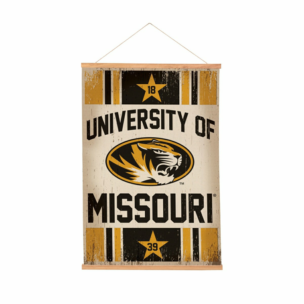 University of Missouri, Canvas Wall Tapestry, Medium, 36x24 - Collegiate Home