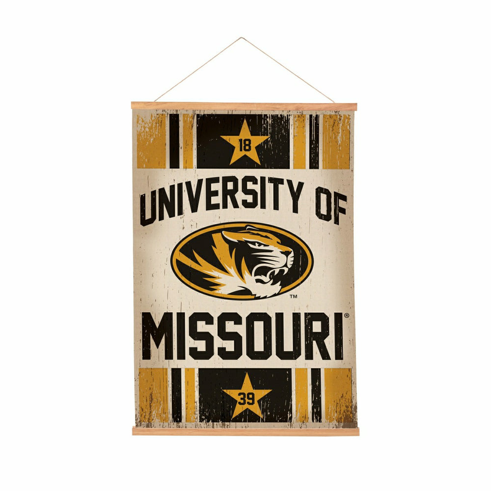 University of Missouri, Canvas Wall Tapestry, Medium, 36x24 - Collegiate Home