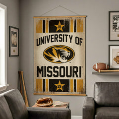 University of Missouri, Canvas Wall Tapestry, Large, 54x36 - Collegiate Home