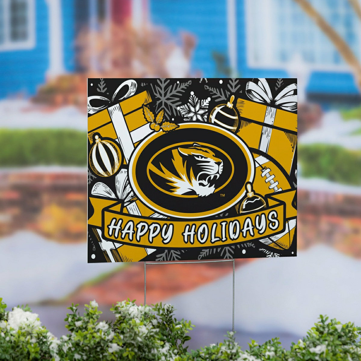 University of Missouri Yard Sign, Holiday - Collegiate Home