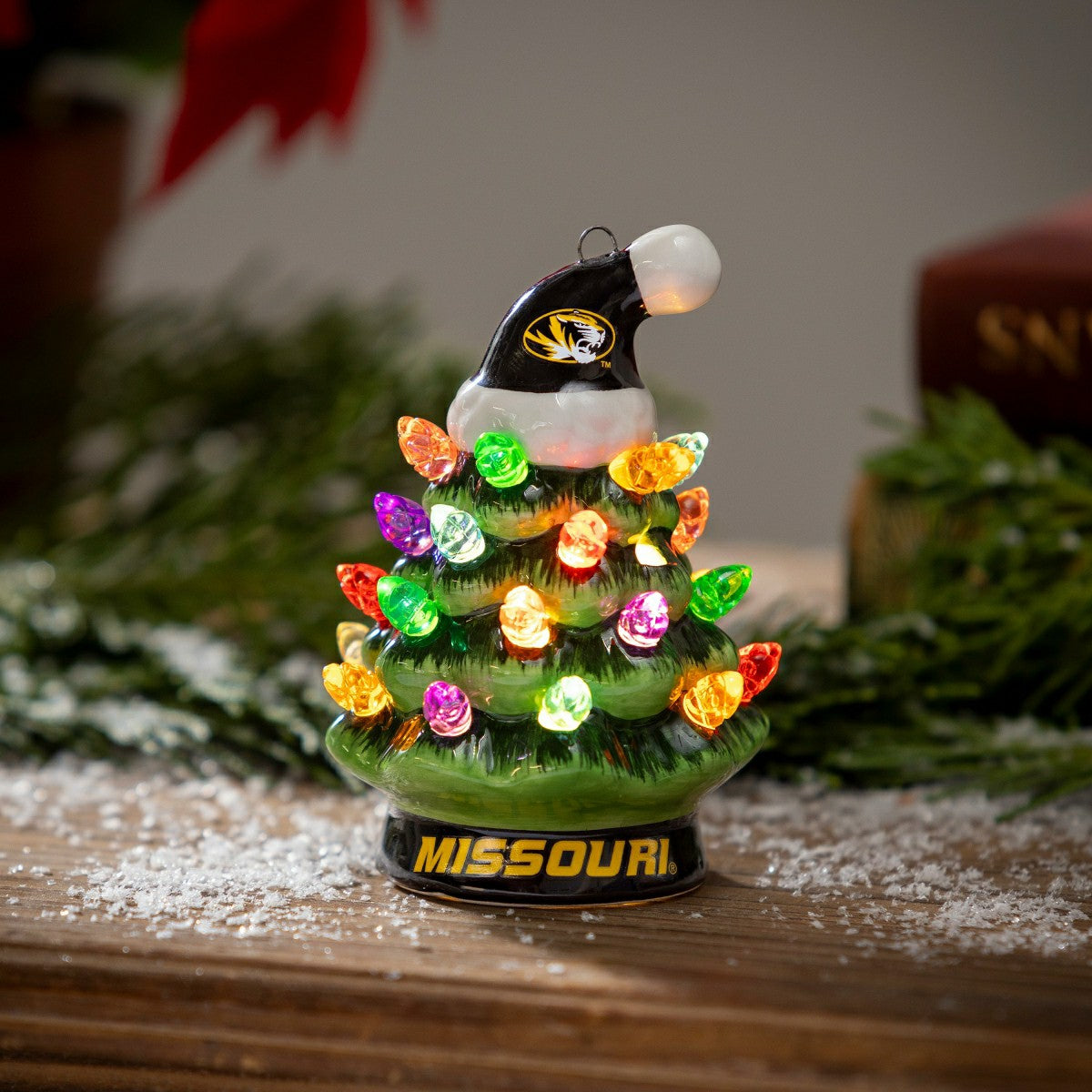 4" Mini LED Tabletop Christmas Tree, Set of 2, University of Missouri - Collegiate Home