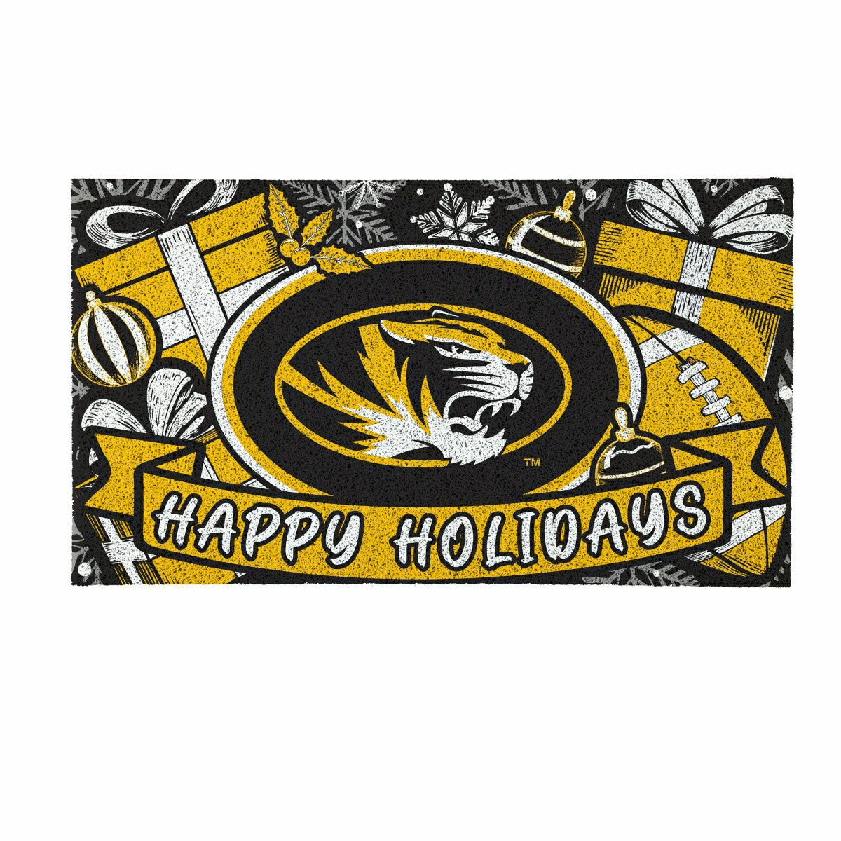 University of Missouri Holiday PVC Mat, 28"x16" - Collegiate