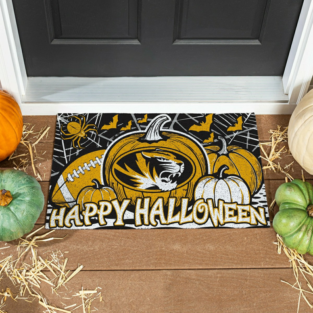 University of Missouri Halloween PVC Mat, 28"x16" - Collegiate