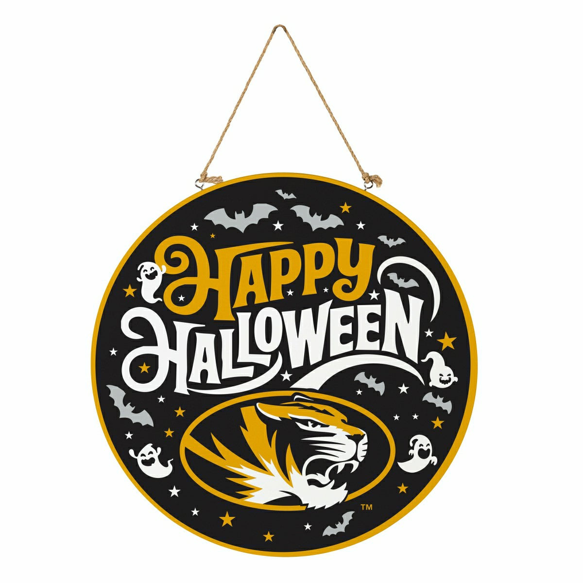 University of Missouri Halloween Round Door Décor with Hanging Rope, 1 - Collegiate Home