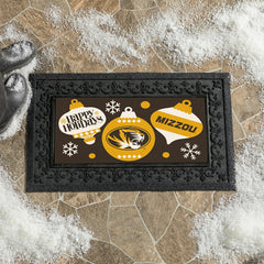 University of Missouri Holiday Flocked Coir Sassafras Switch Mat, 22"x - Collegiate