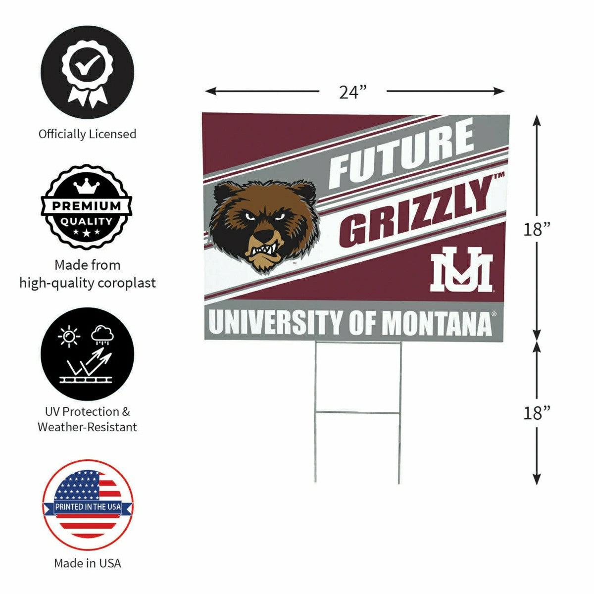 University of Montana Coroplast Yard Sign, Future Student - Collegiate Home
