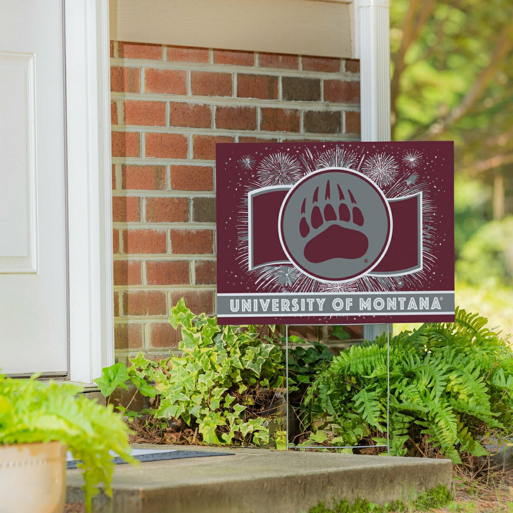 University of Montana Yard Sign, Patriotic - Collegiate Home