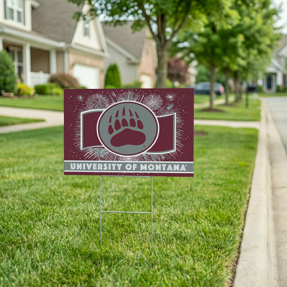 University of Montana Yard Sign, Patriotic - Collegiate Home