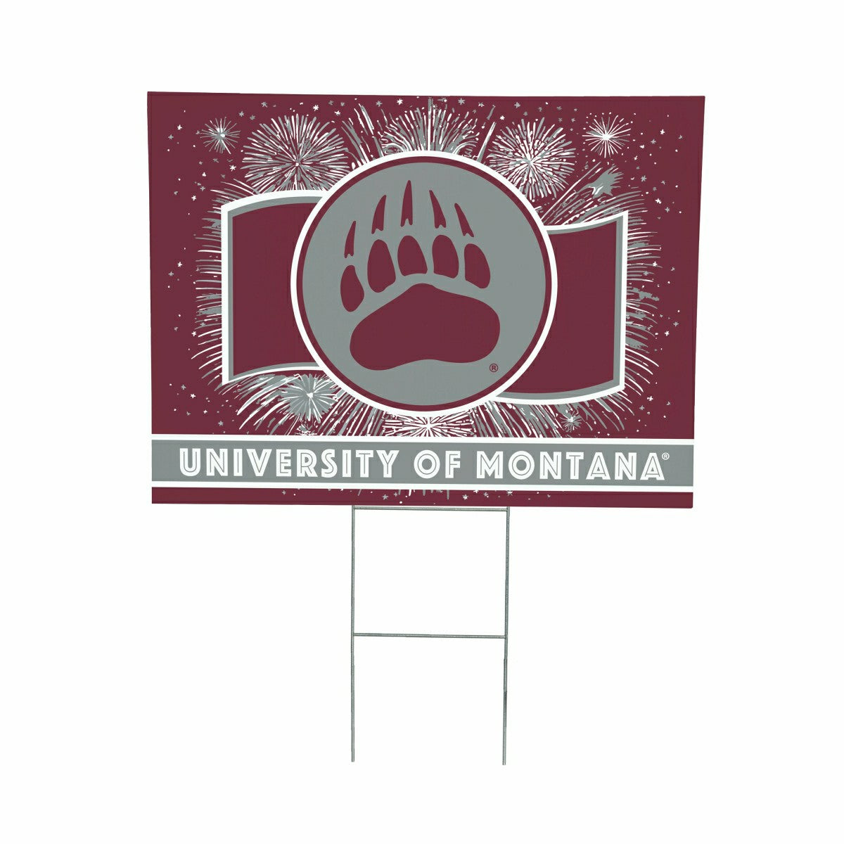 University of Montana Yard Sign, Patriotic - Collegiate Home