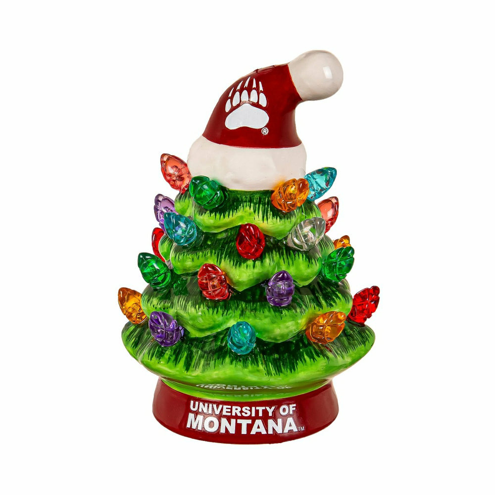 4" Mini LED Tabletop Christmas Tree, Set of 2, University of Montana - Collegiate Home